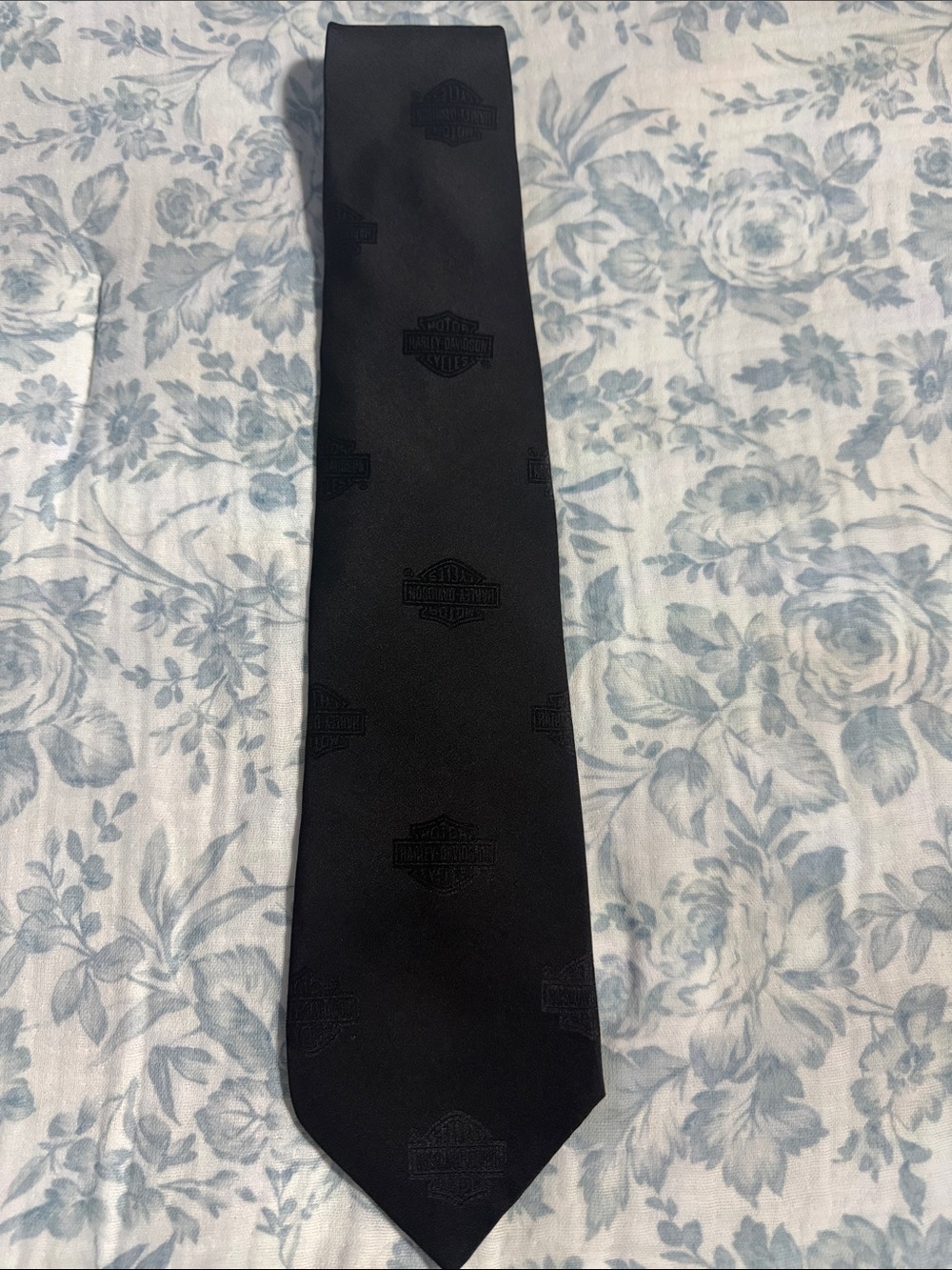 Harley-Davidson Black Jacquard Logo Tie